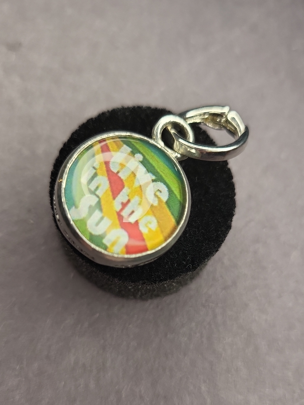Silver Charm Pendant with Multicolor
